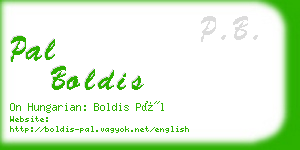pal boldis business card
